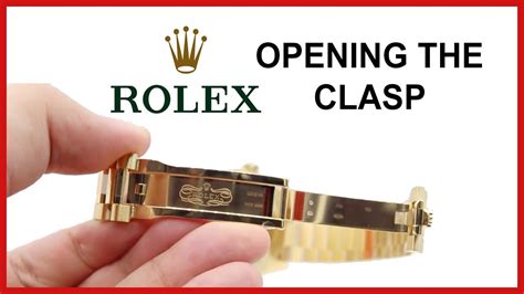 remove rolex clasp|how to open Rolex clasp.